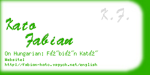 kato fabian business card